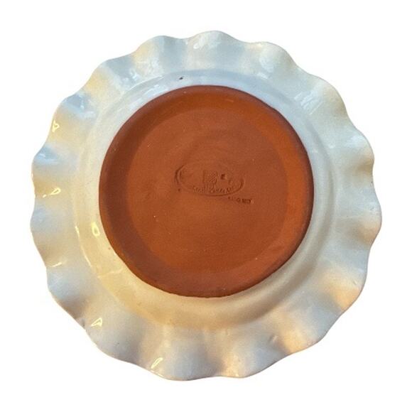 Mackenzie Childs Vintage Stoke Gabriel Fluted 11” Plate Read - Picture 7 of 10